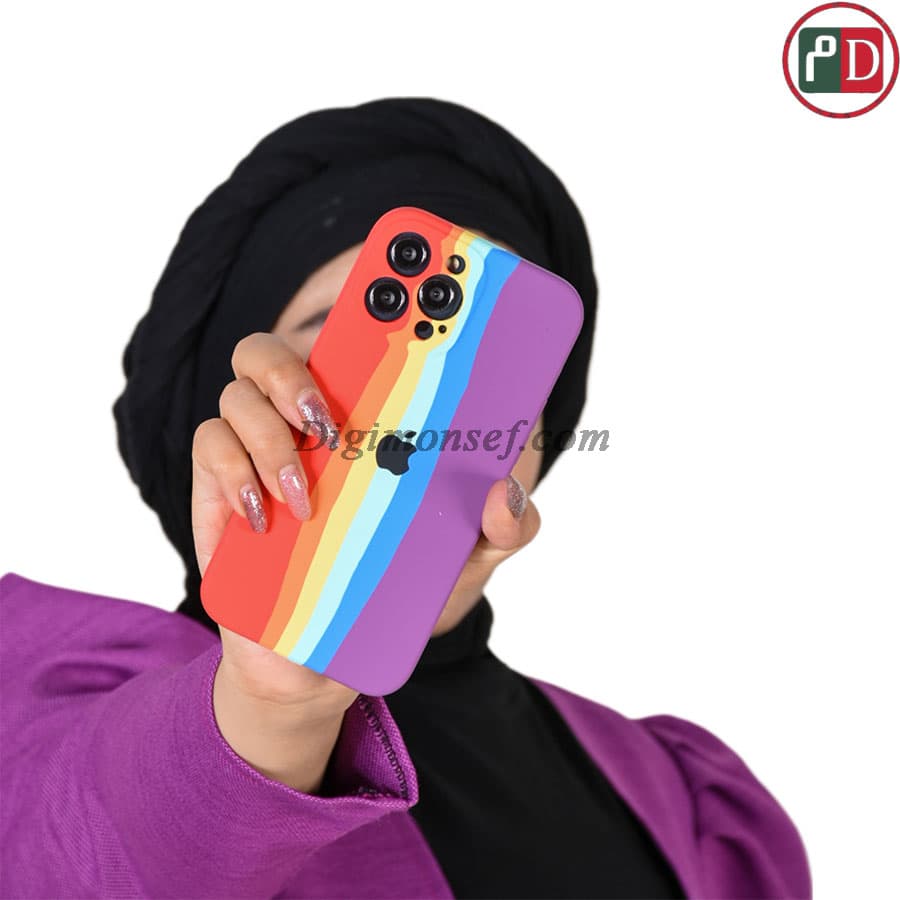 قاب سیلیکون هفت رنگ (جیغ) برای آیفون – iphone 11 pro max — تصویر ۴