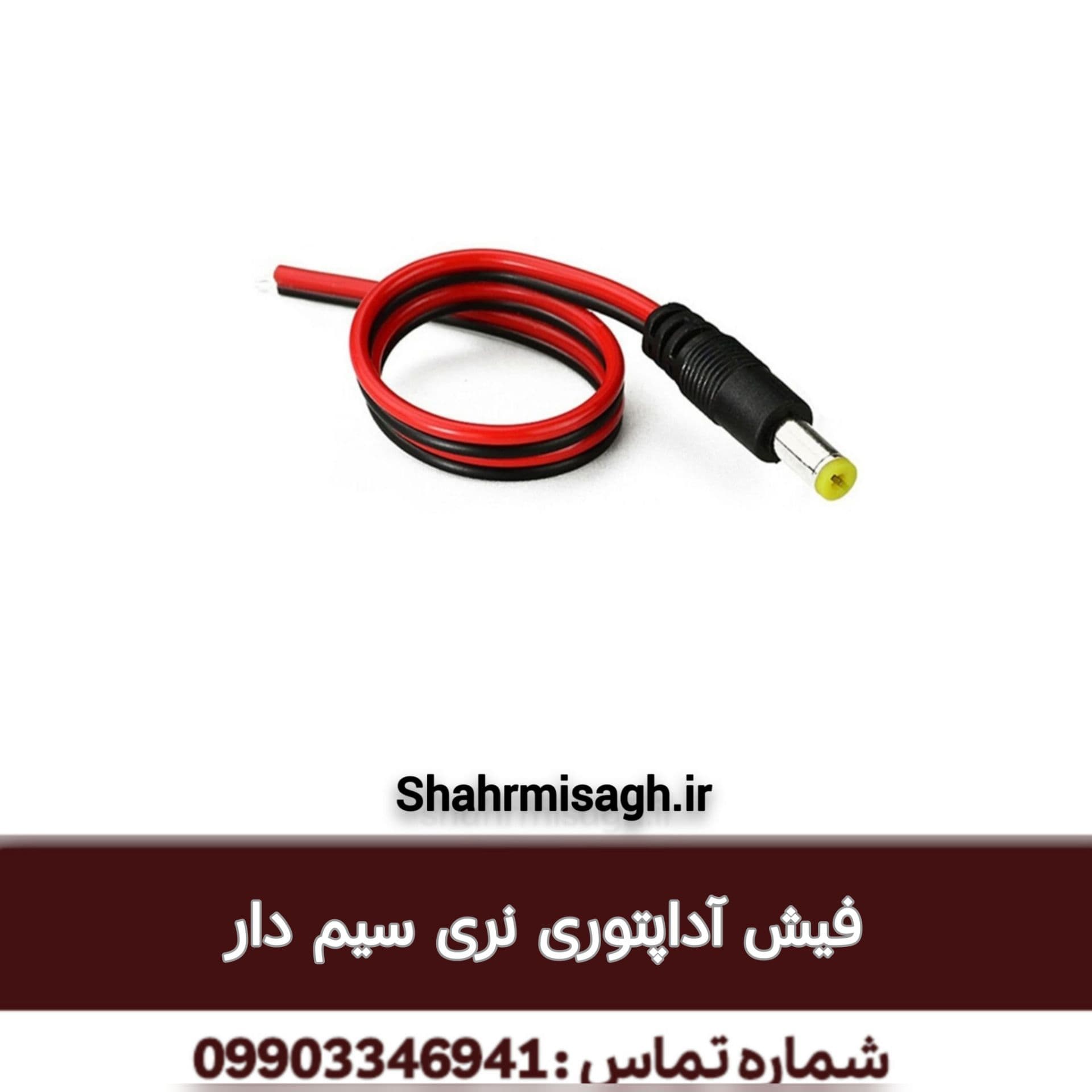 فیش آداپتور نری سیم دار.