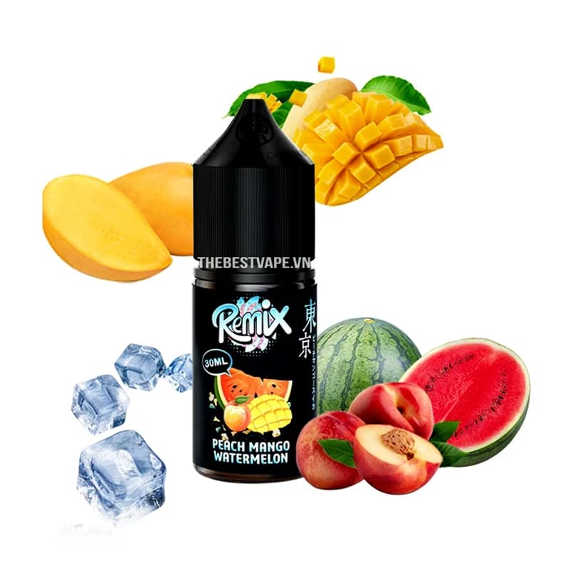 سالت هلو انبه هندوانه یخ توکیو | Tokyo Remix Peach Mango Watermelon 30ml