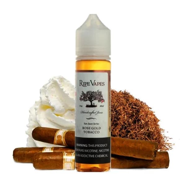 جویس تنباکو سیگار برگ خامه رایپ ویپز | Ripe Vapes Rose Gold Tobacco 60ml