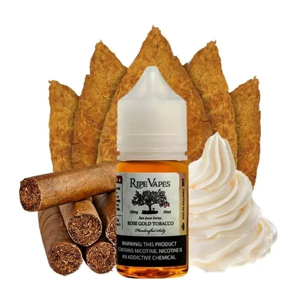 سالت سیگار برگ خامه رز گلد تنباکو رایپ ویپز | Ripe Vapes Rose Gold Tobacco 30ml