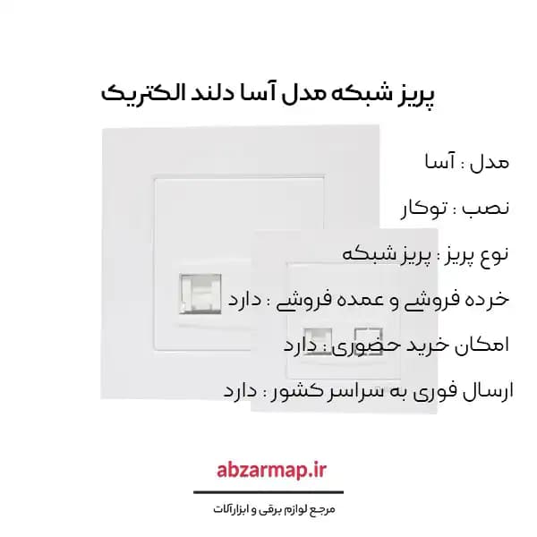 پریز شبکه دلند مدل آسا — تصویر ۴