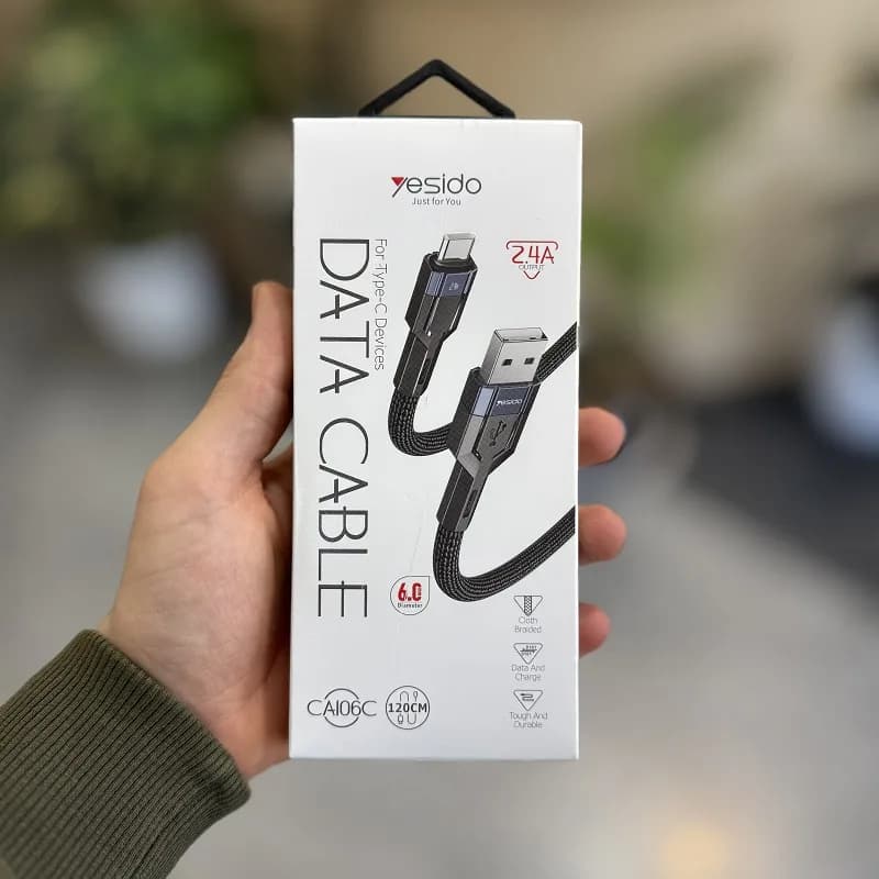 کابل تبدیل USB به USB-C مدل Yesido CA106c — تصویر ۲
