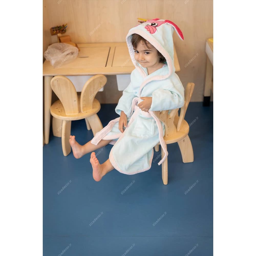 حوله تنپوش کلاهدار فانتزی کودک طرح خرگوش Bunny — تصویر ۷
