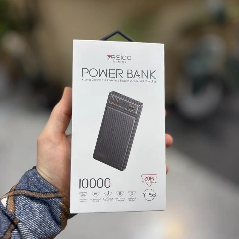 پاوربانک 10هزار میلی آمپر مدل یسیدو YP53 — تصویر ۲
