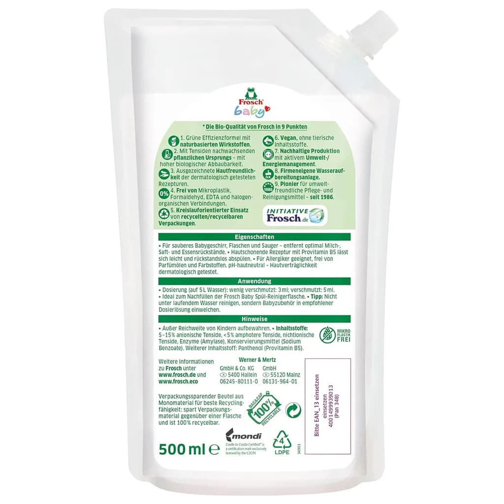 مایع شستشو پاکتی کودک 500میل فروش Frosch — تصویر ۵
