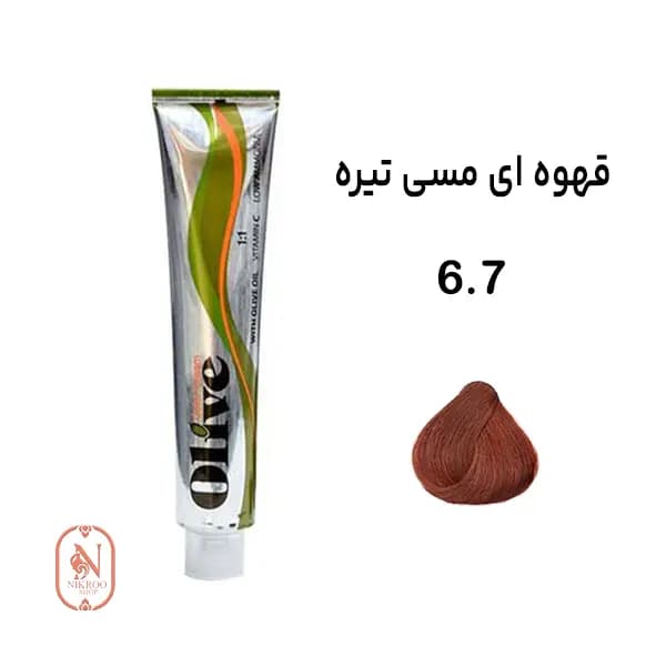 رنگ موی الیو شماره 6.7 رنگ (قهوه ای مسی تیره)