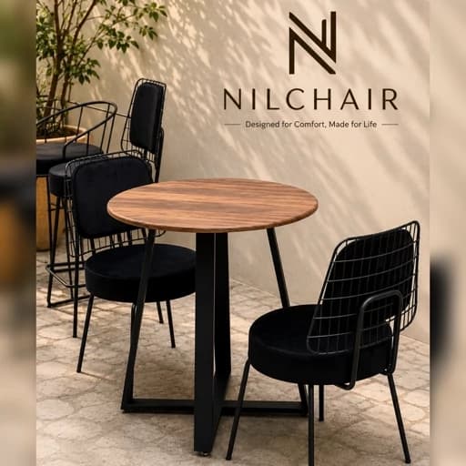 صندلی نهارخوری مدل ویلسون فلزی کف فوم مبلمان آپادانا apadana مدل 633349