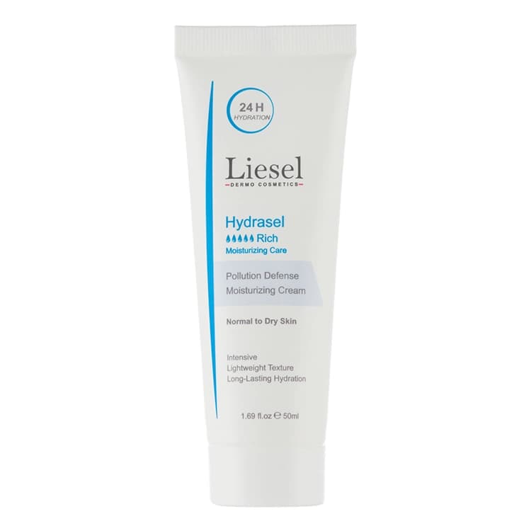 کرم مرطوب کننده صورت Liesel مدل Hydrasel Rich حجم 50 میلی لیتر