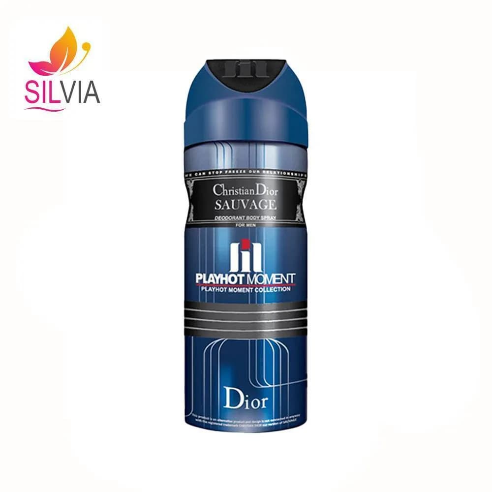 اسپری دئودورانت مردانه Dior SAUVAGE دیور ساواج پلی هات مومنت 200 میل — تصویر ۳