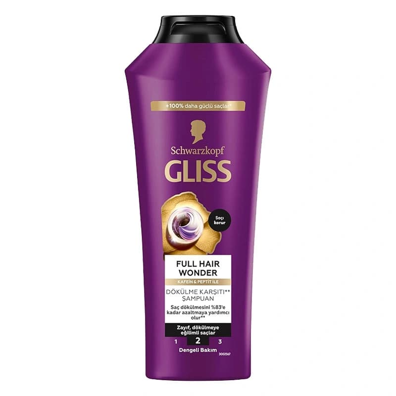 شامپو گلیس ضد ریزش و تقویت کننده مو مدل فول هیر واندر Gliss — تصویر ۲