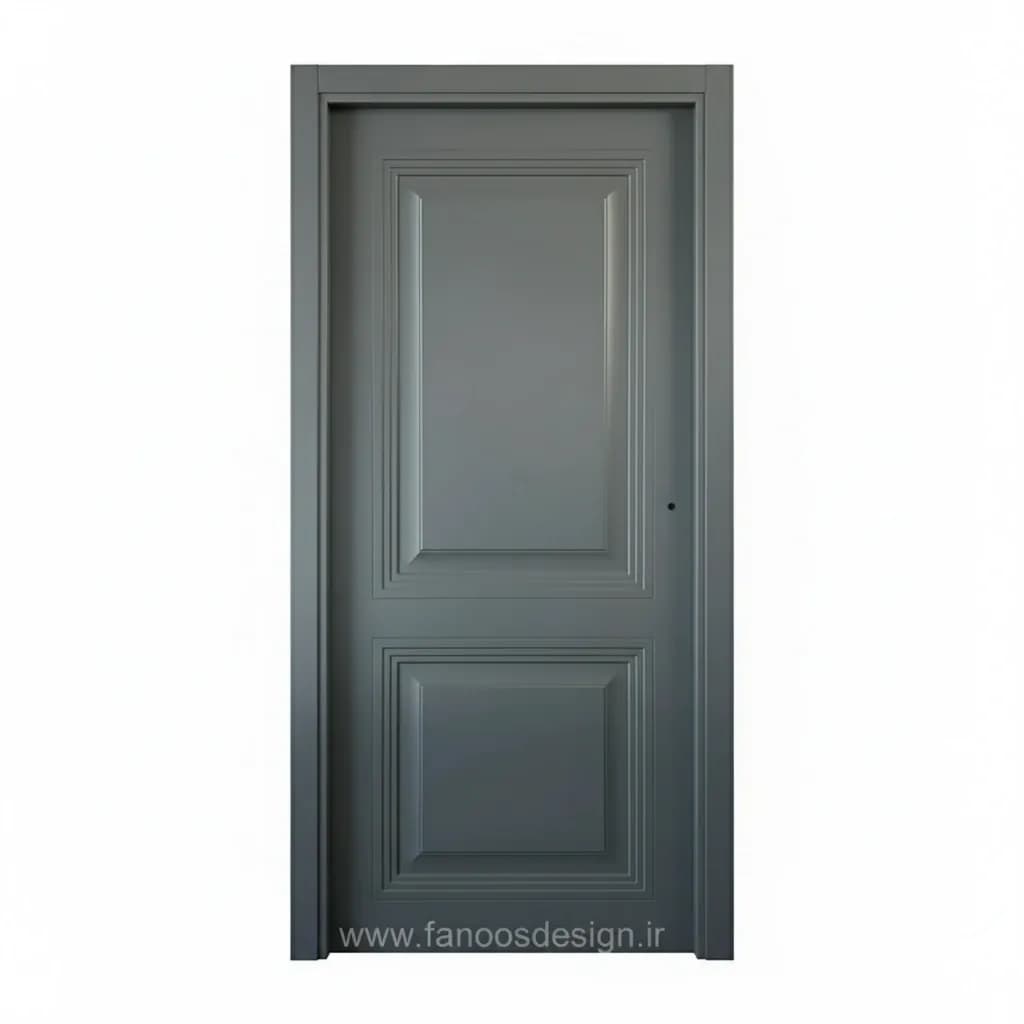 درب اتاقی MDF کلاسیک رنگ طوسی با چهارچوب کد 30259