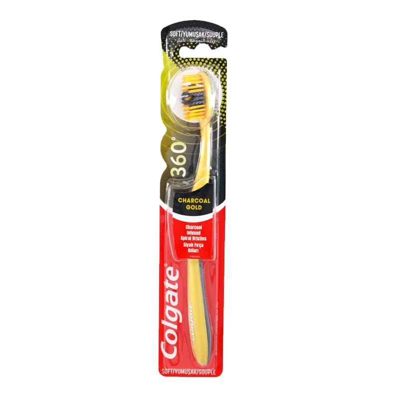 مسواک نرم کولگیت مدل Charcoal Gold در 3 رنگ