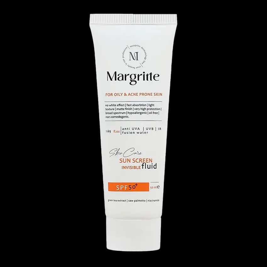 فلوئید ضد آفتاب بی رنگ پوست چرب مارگریت +SPF50