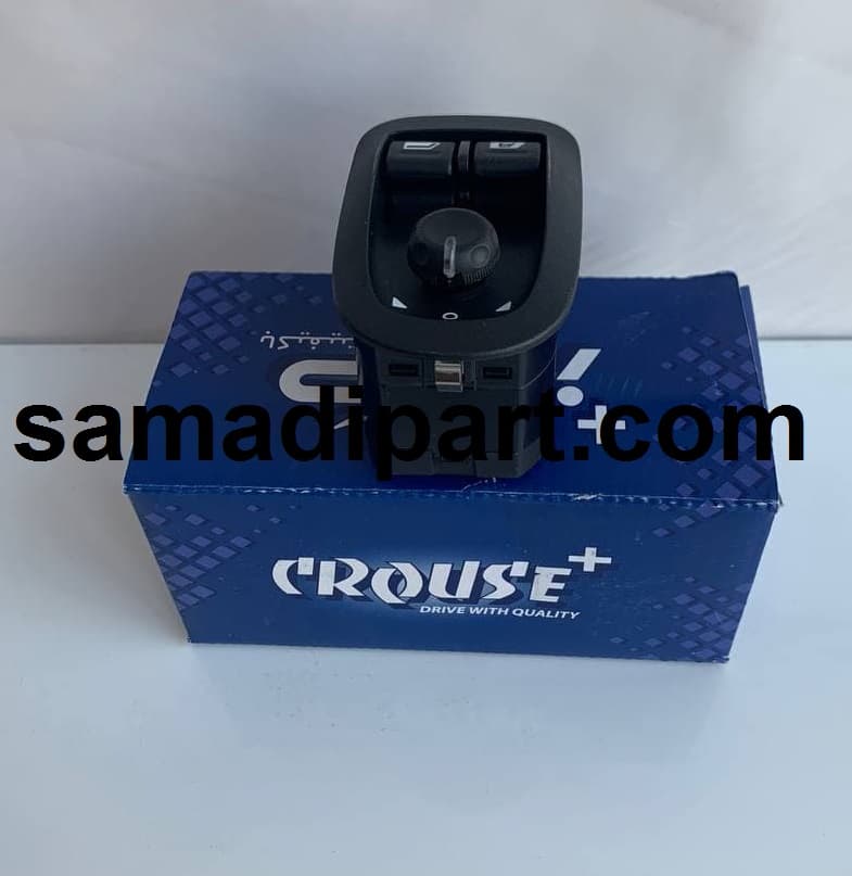 کلید شیشه بالابر جلو و تنظیم آینه برقی 206 تیپ 5 تک سوکت کروز (CR33061201) — تصویر ۳