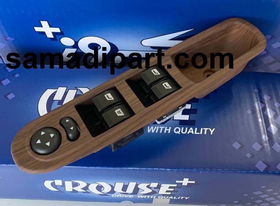 کلید شیشه بالابر و تنظیم آینه پارس کامل با قاب طرح چوب کروز