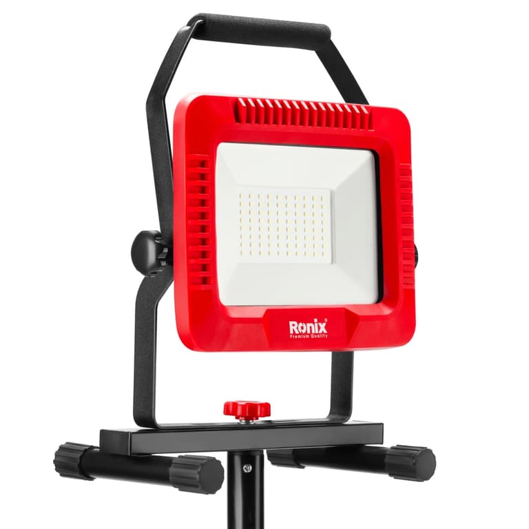نورافکن LED برقی – رونیکس – 50 وات – با سه پایه – مدلRH-4218 — تصویر ۲