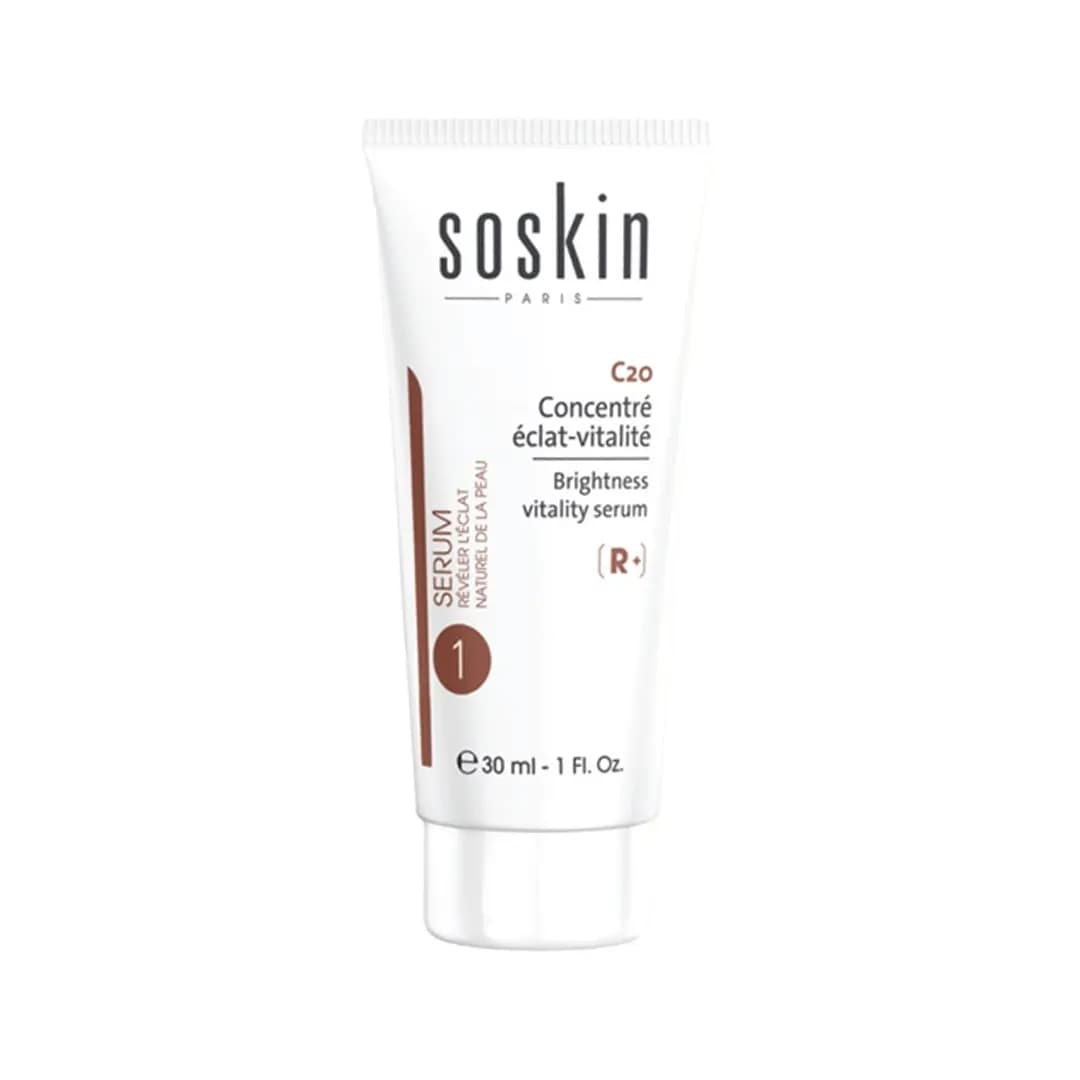 سرم روشن کننده ویتامین سی 20 soskin حجم 30 میل