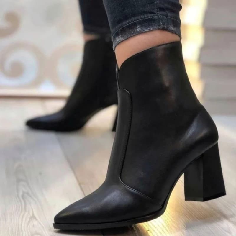 کفش نیم بوت زنانه پاشنه دار کد78