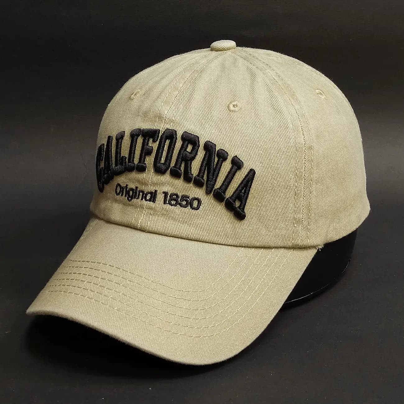 کلاه بیسبالی کتان سنگشور California | کلاه کژوال کالیفرنیایی با استایل تابستانی و فینیش وینتیج