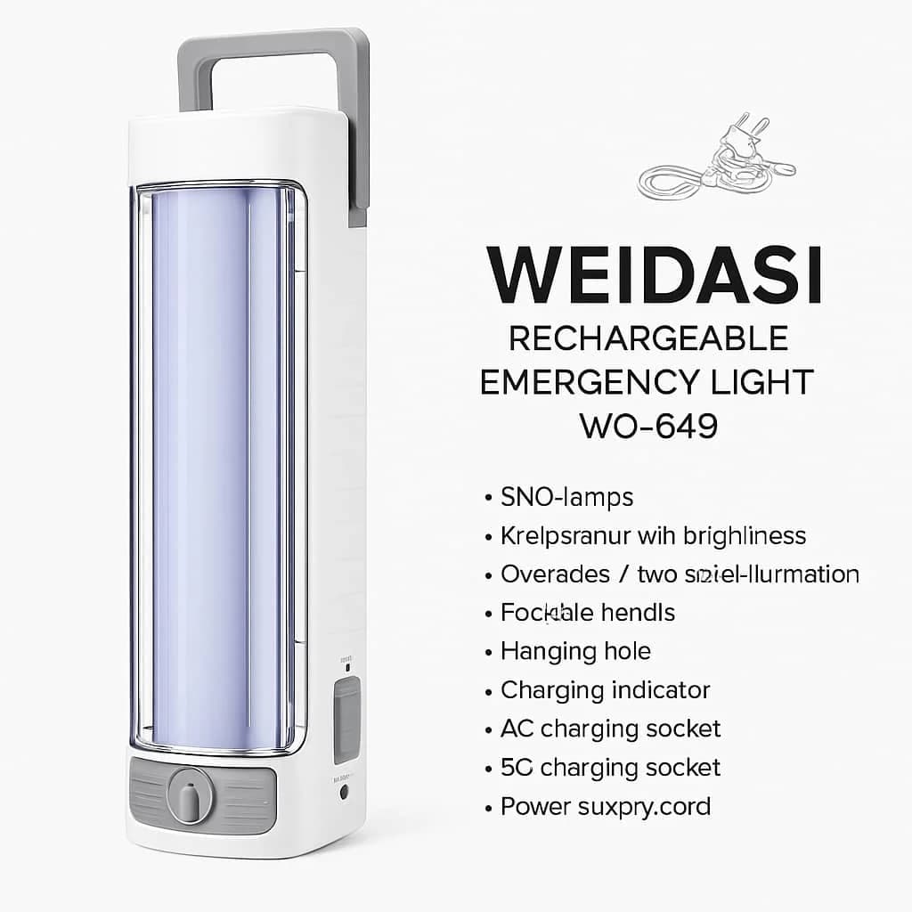 مهتابی شارژی ویداسی WD-843 — تصویر ۲