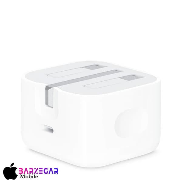 شارژر دیواری 20W اپل مدل B/A (3 پین) – اصل — تصویر ۴