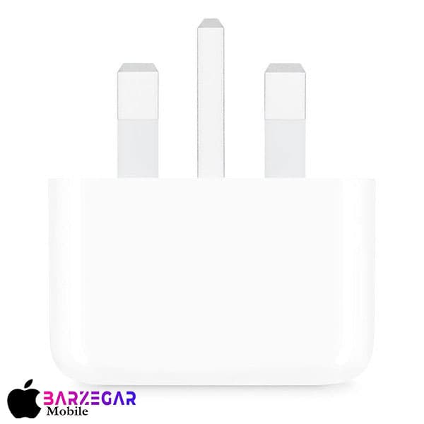 شارژر دیواری 20W اپل مدل B/A (3 پین) – اصل — تصویر ۲