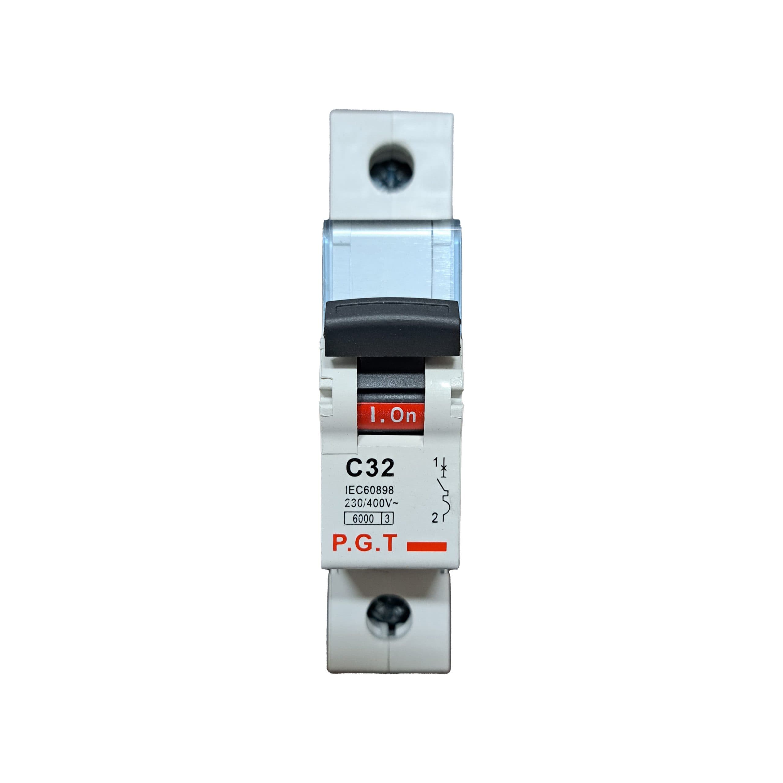 فیوز مینیاتوری تک فاز 32 آمپر P.G.T مدل C32