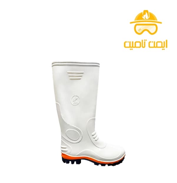 چکمه لاستیکی ساق بلند سفید صادقی