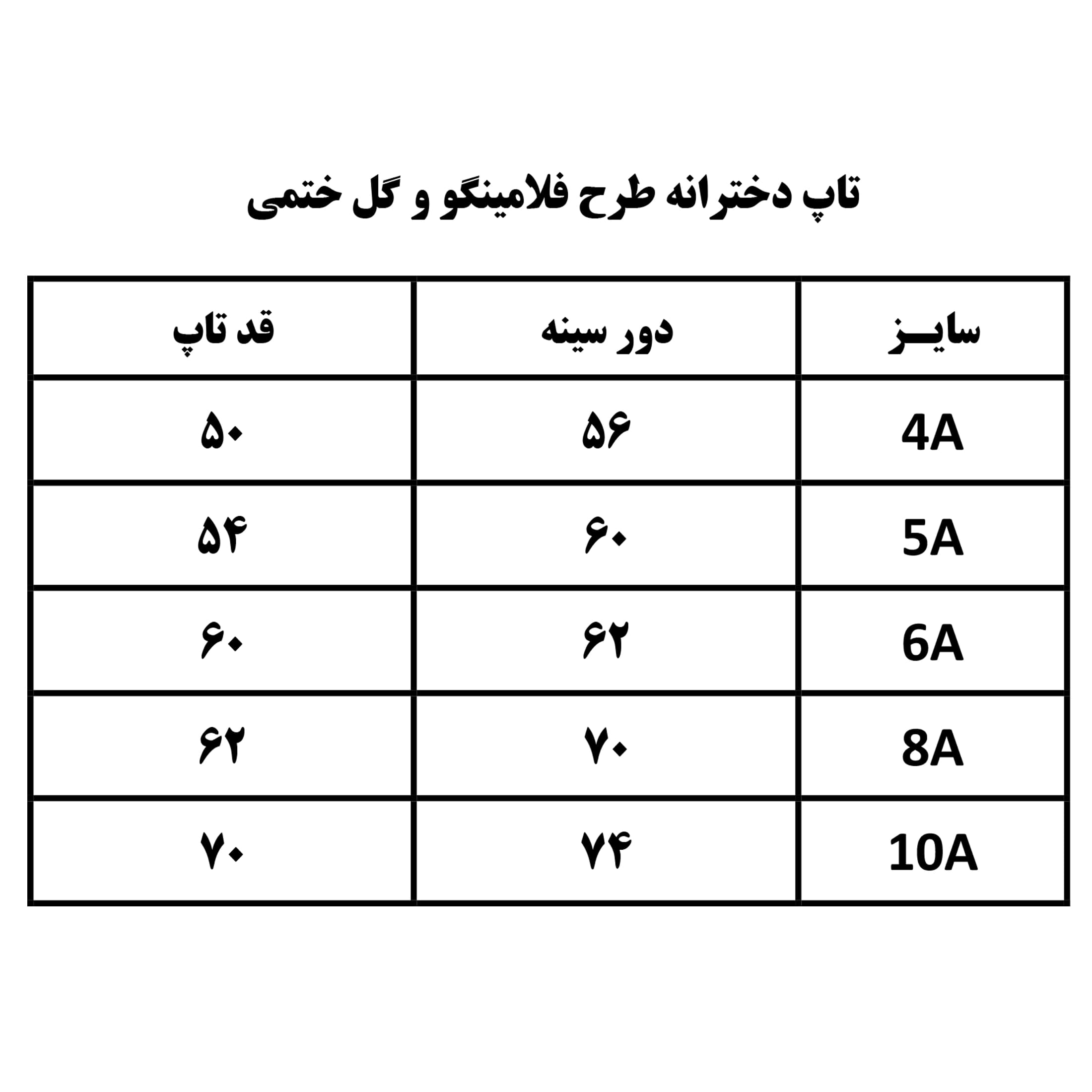 تاپ دخترانه طرح فلامینگو و گل ختمی — تصویر ۹