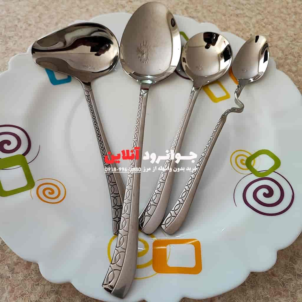 قاشق چنگال یونیک طرح ماروسی 144 پارچه بدون جعبه اصلی 5 میل — تصویر ۴