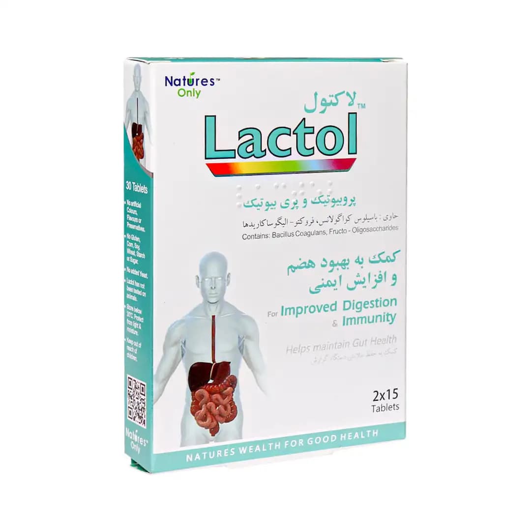 قرص لاکتول نیچرز اونلی 30 عددی/Natures Only lactol 30 tablets
