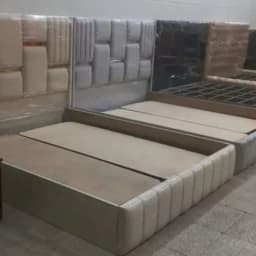 تختخواب دونفره و یک نفره سرویس خواب کامل با لوازم در طرح های مختلف با رنگبندی — تصویر ۷
