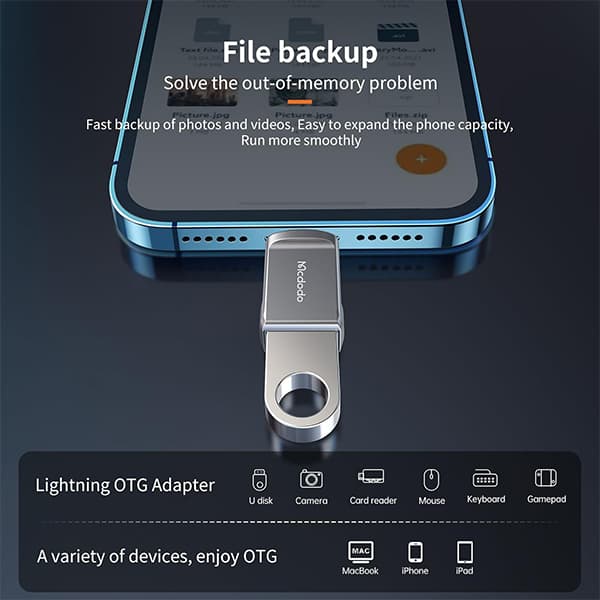 مبدل USB به Lightning مکدودو مدل OT-8600 — تصویر ۵