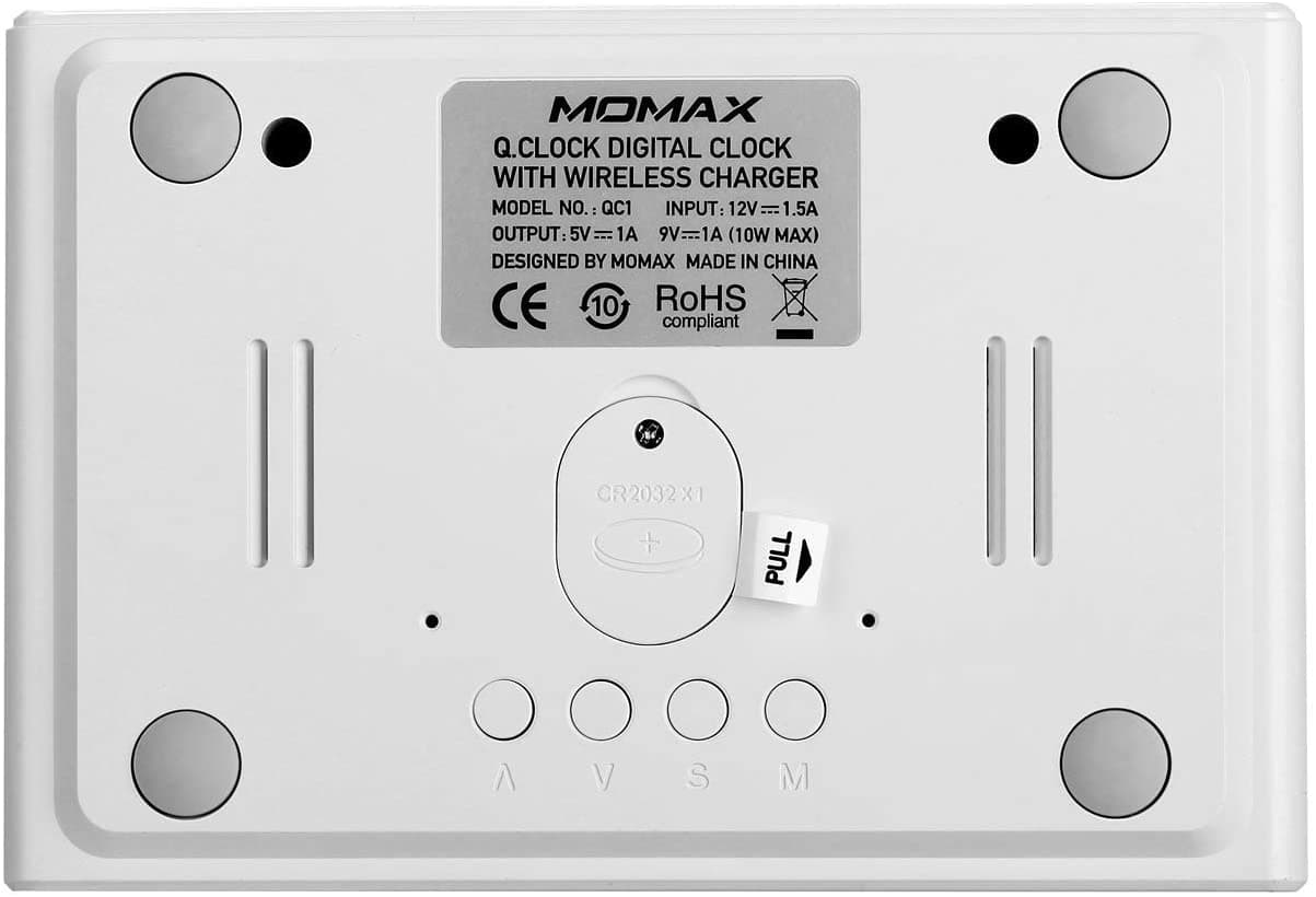 ساعت و شارژر وایرلس مومکس مدل Momax QClock Digital Clock QC1CNW — تصویر ۵