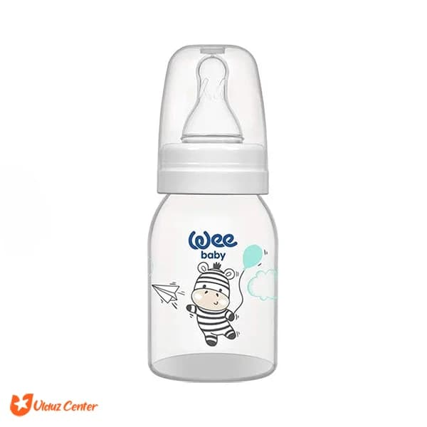 شیشه شیرخوری سفید کودک وی بیبی 0 تا 6 ماه حجم 125 میل کد 851