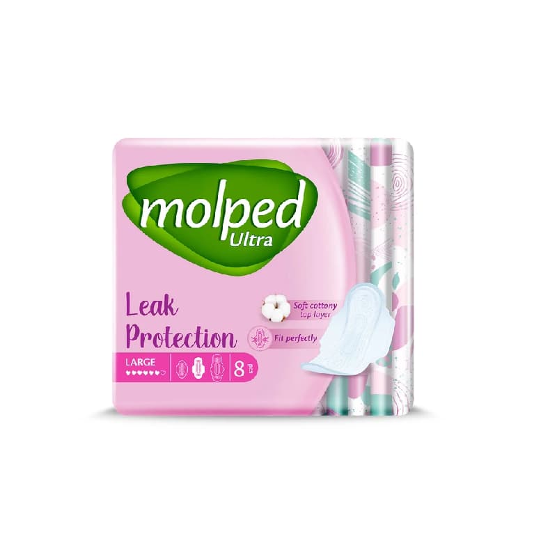 نوار بهداشتی مولپد مدل Leak Protection سایز L بسته 8 عددی — تصویر ۲