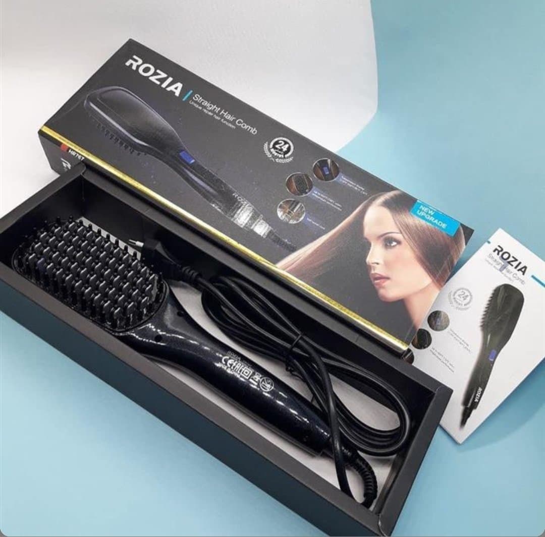 💫 برس حرارتی صافکننده مو روزیا مدل HR767 | Rozia HR767 Straight Hair Comb فروشگاه جام کوزارکس jamcosrx