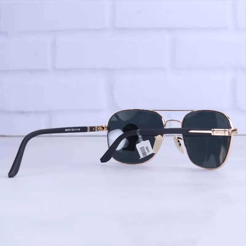 عینک آفتابی ری بن فریم فلزی مربع طلایی RB 5707/2 — تصویر ۳
