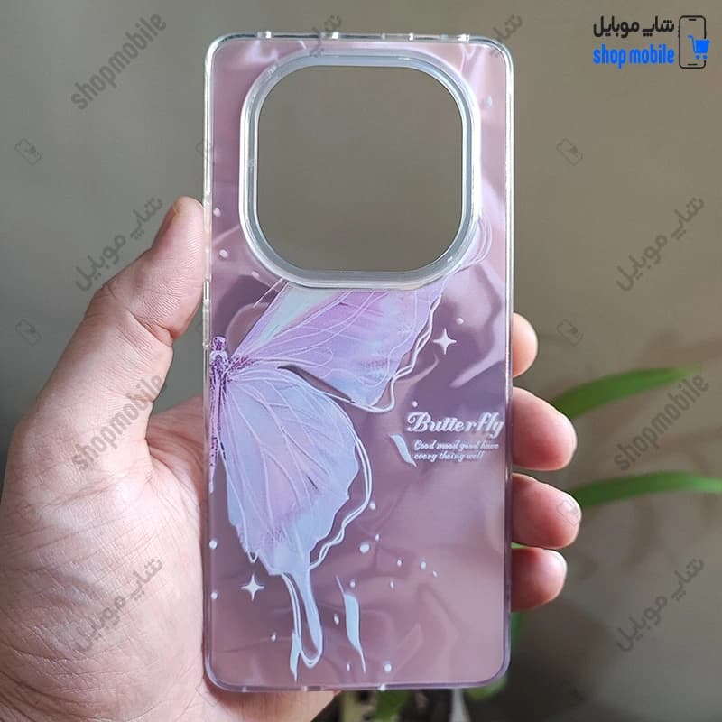 قاب گوشی شیائومی ردمی نوت 14 4G (کاور IMD لیزری مدل فانتزی طرح بال پروانه) — تصویر ۲