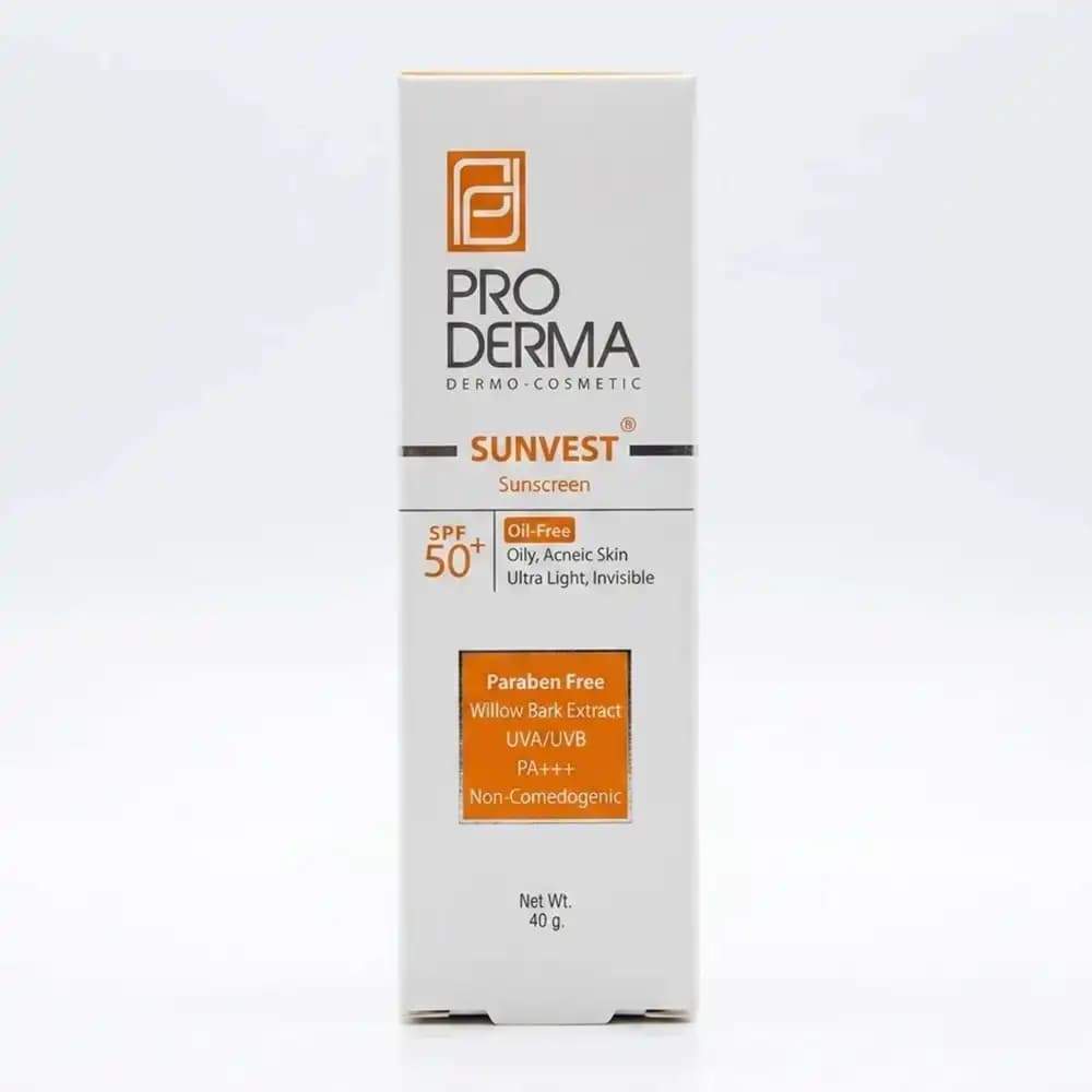 کرم ضد آفتاب SPF 50+ بیرنگ پرودرما (PRO DERMA) مخصوص پوست چرب و جوشدار وزن ۴۰ گرمی — تصویر ۴