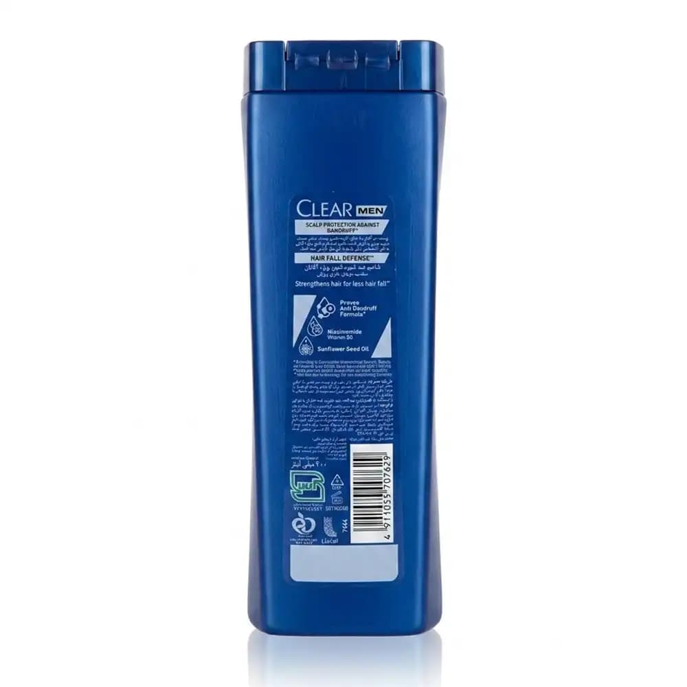 شامپو ضد شوره و ضد ریزش مردانه کلیر (Clear) مدل Hairfall Defense حجم 400 میلیلیتر — تصویر ۳