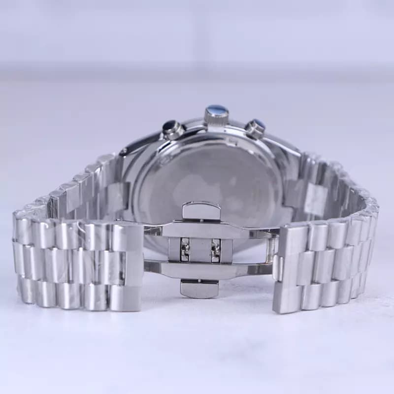 ساعت مچی سیتیزن مردانه فلزی نقره ای صفحه سفید G 981/1 — تصویر ۳