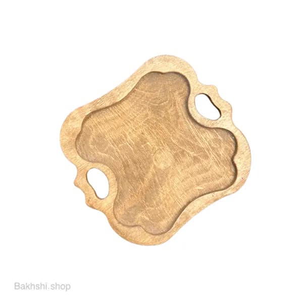 سینی کافی چوبی مدل تکین