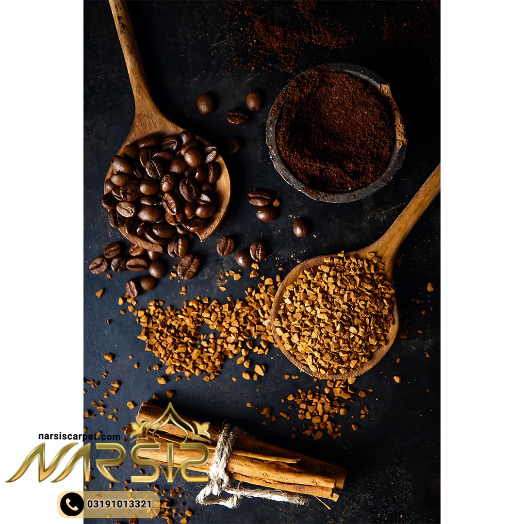 فرشینه آشپزخانه طرح دانه قهوه و چوب دارچین کد 7007