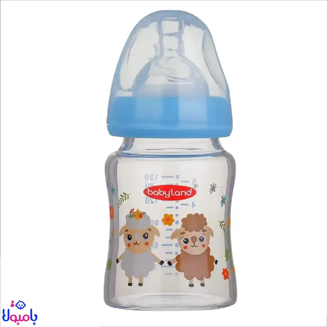 شیرخوری پیرکس 150میل دهانه عریض بیبی لند کد464