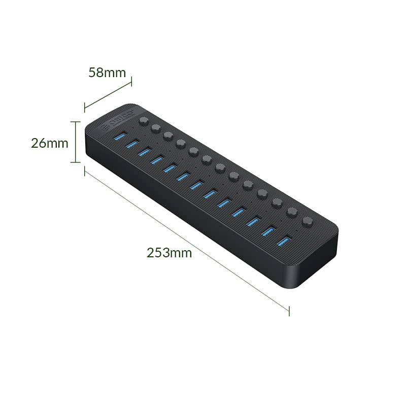 هاب 13 پورت USB 3.0 اوریکو مدل CT2U3-13AB — تصویر ۸