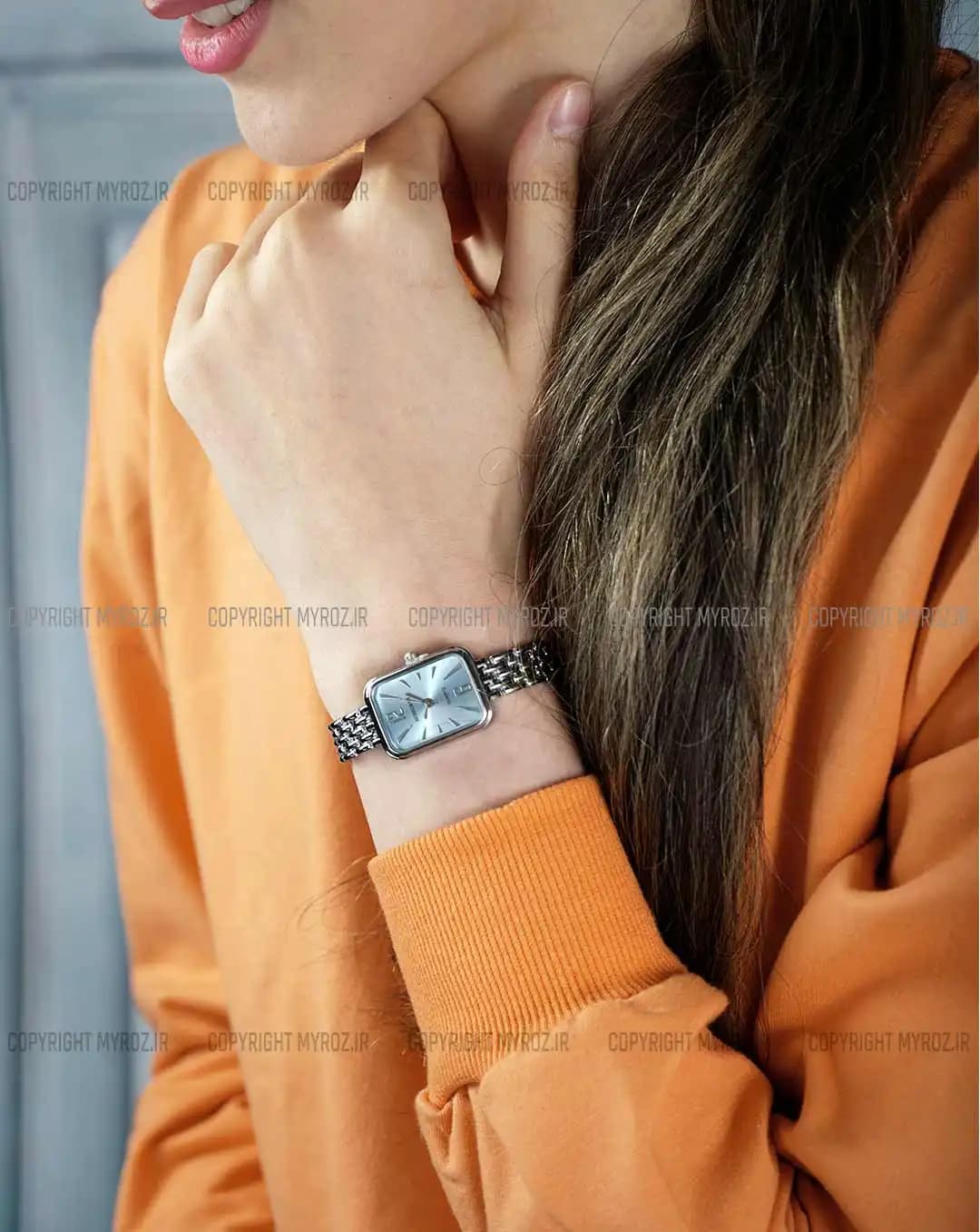 ساعت مچی زنانه هانگری HONGRUI مدل صفحه مستطیل کد 2475 — تصویر ۳
