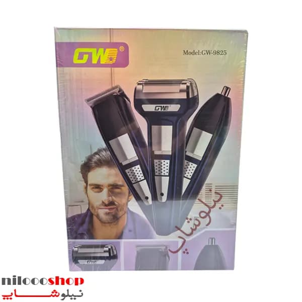 ماشین اصلاح موی سر و صورت 3 کاره جی دبلیو مدل GW-9825