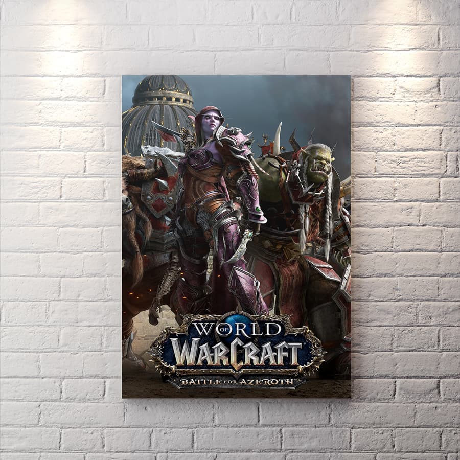 تابلو شاسی گیمینگ طرح Battle for Azeroth از بازی وارکرفت WAs-1074